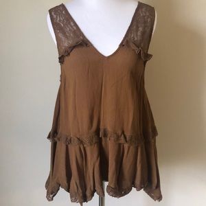 Free people boho oversized tank top